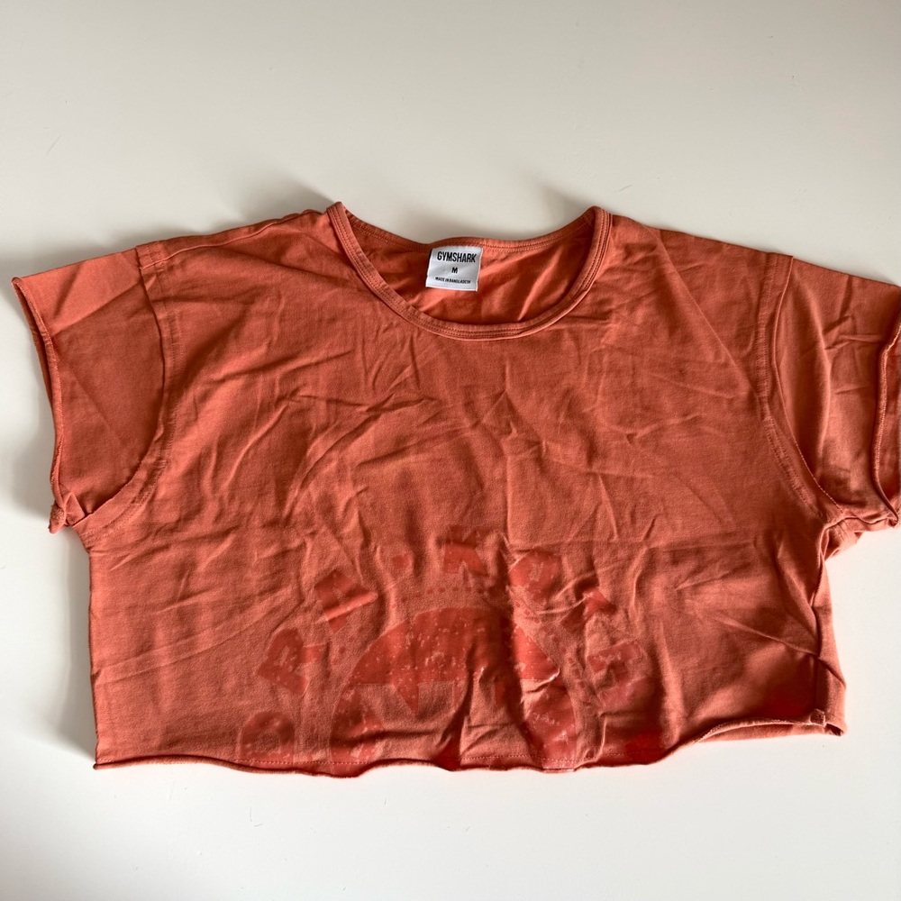 Gymshark orange cropped top